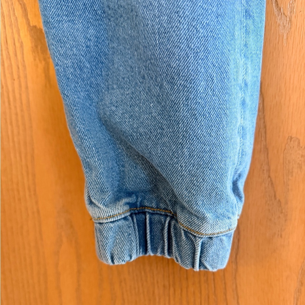 ASOS Light Blue Distressed Knee Midrise Jogger Ankle Denim Jeans Womens 32x30 - Picture 4 of 11
